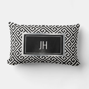 Coussin Rectangle Impression noir et blanc