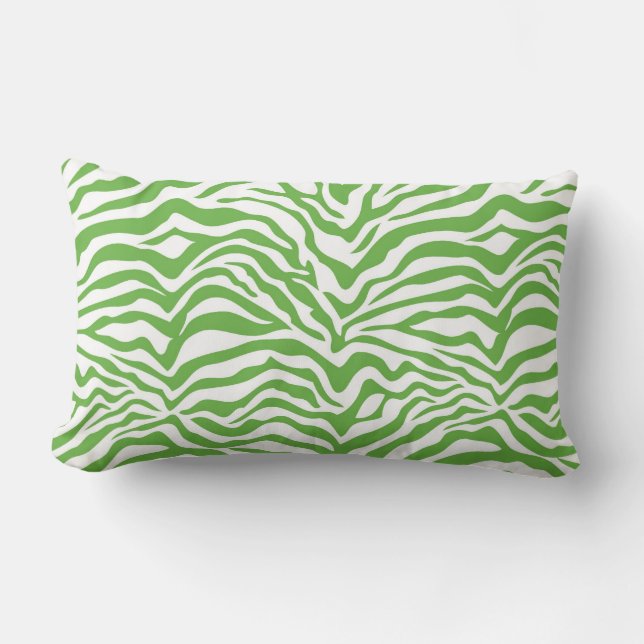 Coussin Rectangle Impression Zebra verte (Recto)