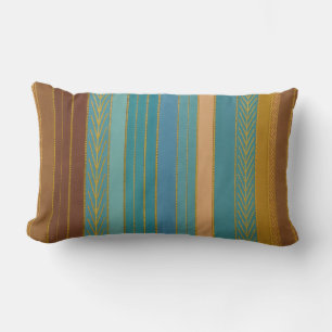 Coussin Rectangle Imprimé de rayures futuristes du milieu du siècle