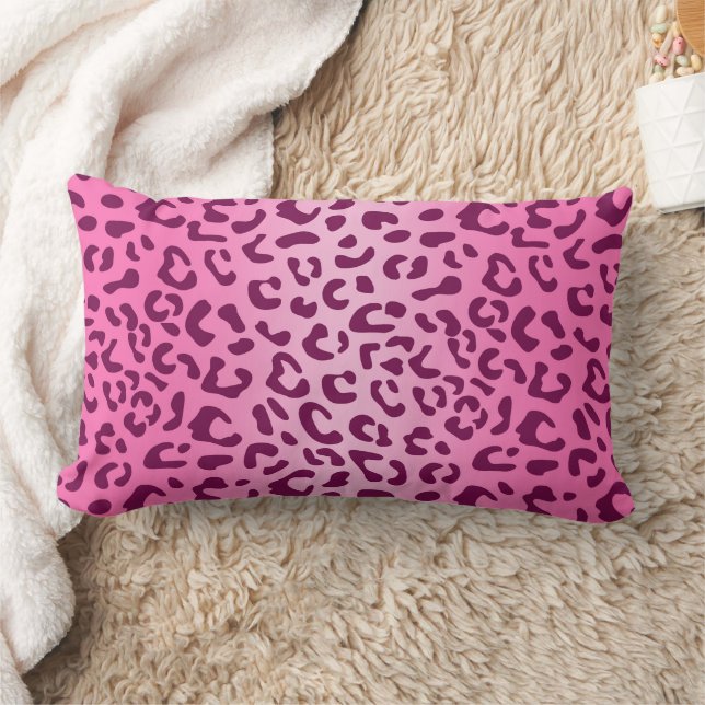 Coussin Rectangle Imprimé léopard rose élégant (Couverture)
