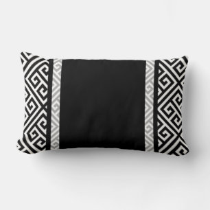 Coussin Rectangle imprimé noir et blanc
