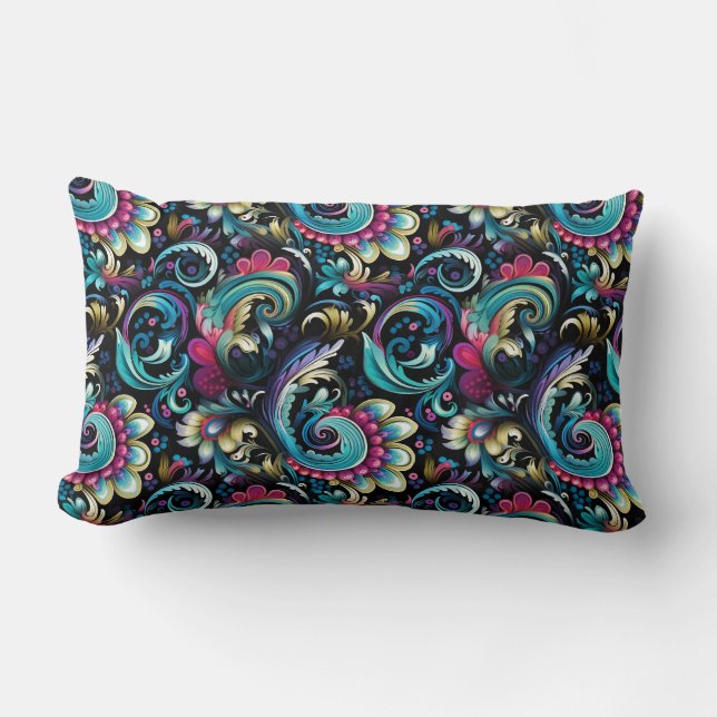 Coussin Rectangle Imprimé Paisley (Recto)