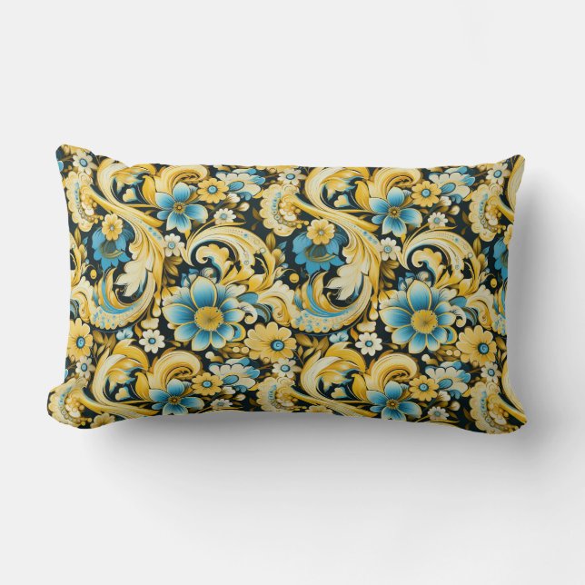 Coussin Rectangle Imprimé Paisley (Recto)