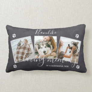 Coussin Rectangle In Love Memory - Pet Dog Memorial Photo Collage
