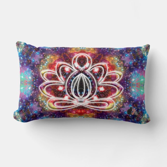Coussin Rectangle Incandescence Zen Lotus (Recto)