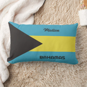 Coussin Rectangle Indicateur Bahamas du nom personnalisé