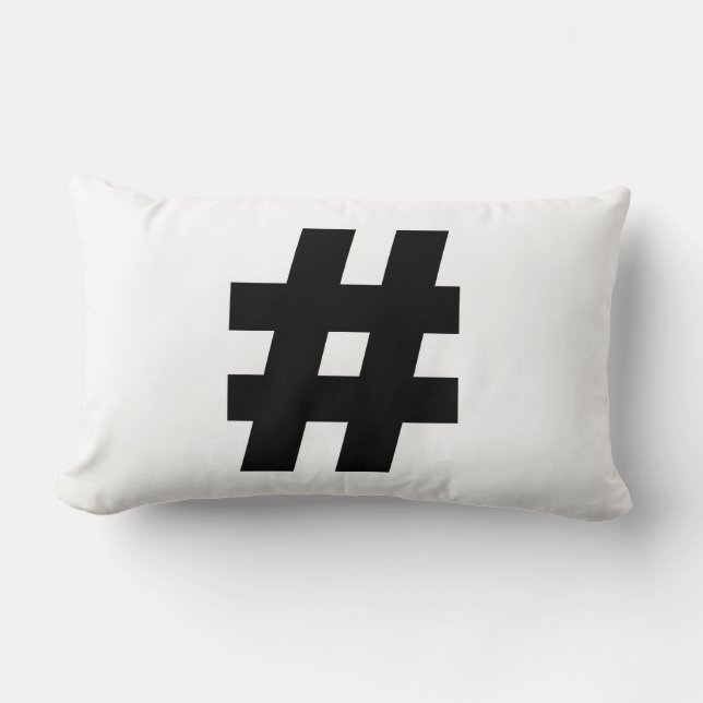 Coussin Rectangle # indicateur de clé de livre de signe de nombre de (Recto)