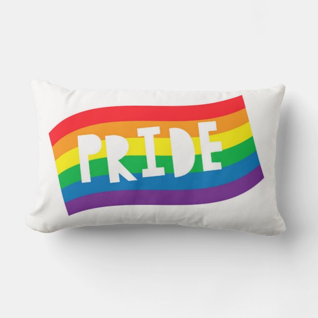 Coussin Rectangle Indicateur Rainbow de Pride (Recto)
