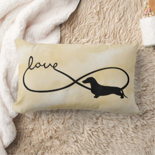 Coussin Rectangle Infinity Love Lemniscate Cheveux Court Dachshund 1