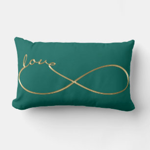 Coussin Rectangle Infinity Love Lemniscate or + votre backgr.