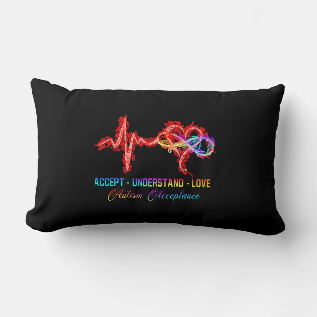 Coussin Rectangle Infirmière Autisme Accepter Comprendre Amour Autis (Recto)