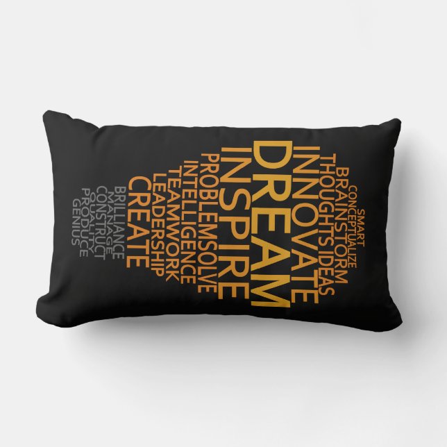Coussin Rectangle Inspiration ampoule projecteur personnalisé oreill (Recto)