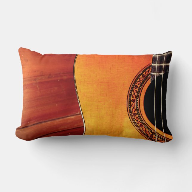 Coussin Rectangle Instrument de musique acoustique de guitare (Recto)