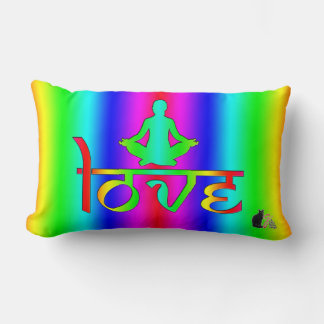 Coussin Rectangle Intention de l'arc-en-ciel d'amour