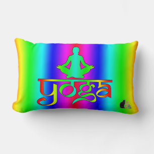 Coussin Rectangle Intentions de Yoga Arc-en-Ciel
