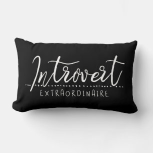 Coussin Rectangle Introvertir la typographie Extraordinaire