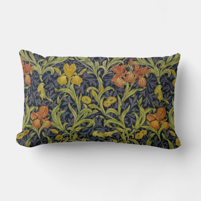 Coussin Rectangle Iris Motif (par William Morris) (Recto)
