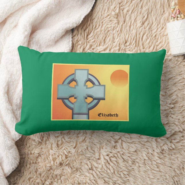Coussin Rectangle Irish Blessings Cross Personnalisé (Couverture)