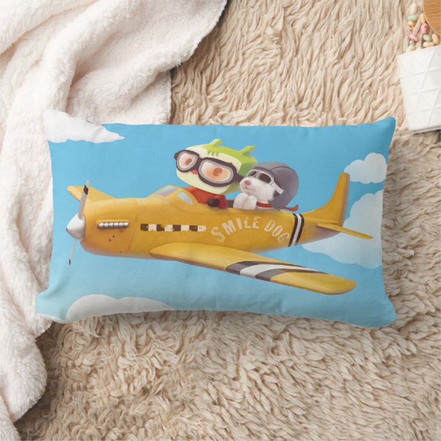 Coussin Rectangle Iron T et Smile Pup : Aventure en plein ciel (Couverture)