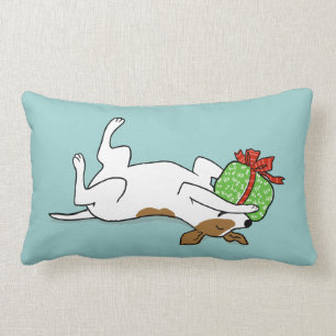 Coussin Rectangle Jack heureux Russell Terrier avec le cadeau de
