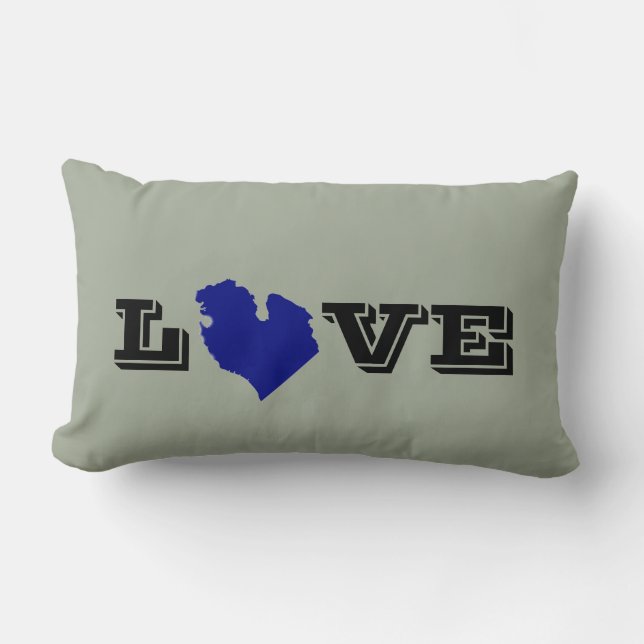 Coussin Rectangle J'adore Michigan (Recto)