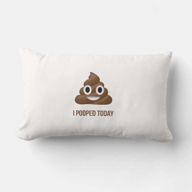 Coussin Rectangle J'ai fait caca aujourd'hui Emoji de caca  (Recto)