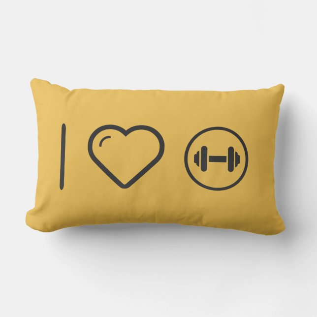 Coussin Rectangle J'aime des barbeaux de gymnase (Recto)