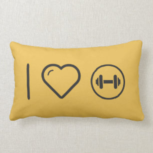 Coussin Rectangle J'aime des barbeaux de gymnase