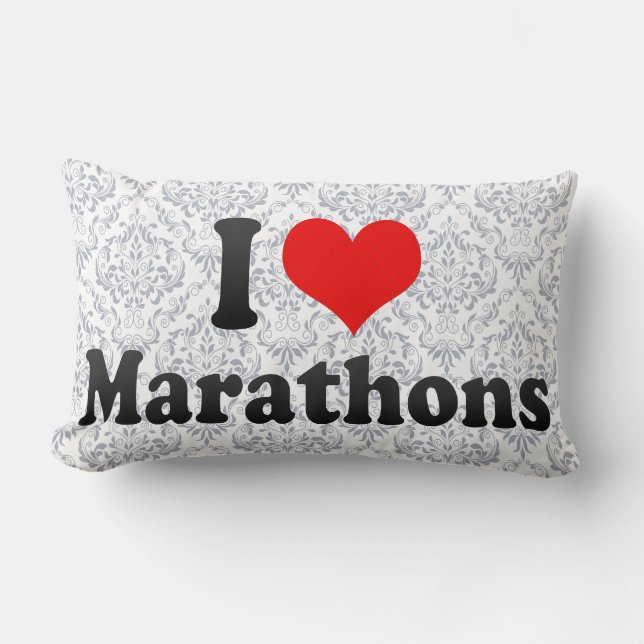 Coussin Rectangle J'aime des marathons (Recto)