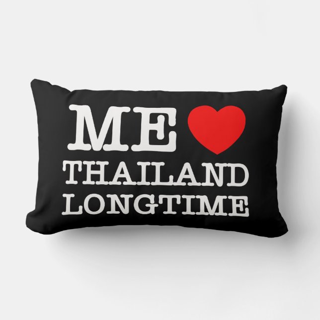 COUSSIN RECTANGLE J'AIME LA THAÏLANDE LONGTEMPS (Recto)