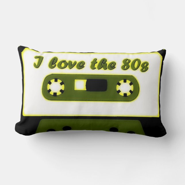 Coussin Rectangle J'Aime Les Années 80 (Recto)