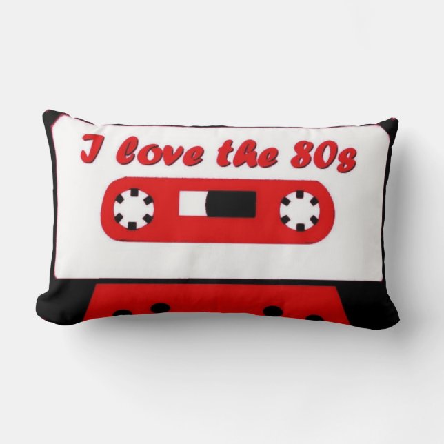 Coussin Rectangle J'Aime Les Années 80 (Recto)