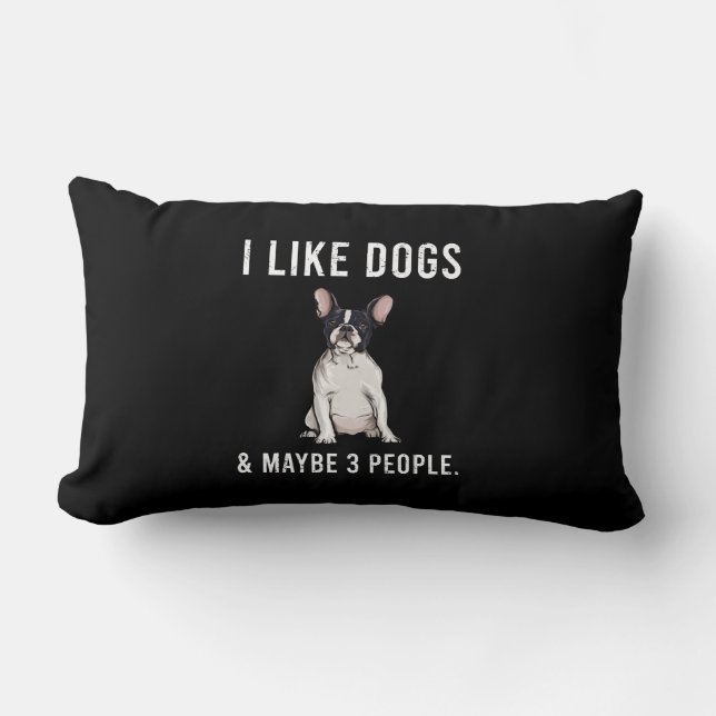 Coussin Rectangle J'Aime Les Chiens De Chiens De Chiens De Chiens Fr (Recto)