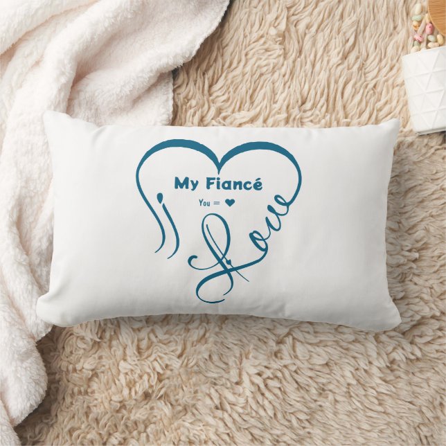 Coussin Rectangle J'aime mon fiancé • Vous = ♥ 🫳🏻💍 (Couverture)