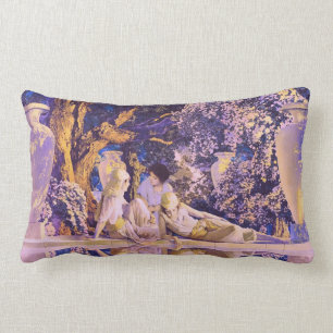 Coussin Rectangle Jardin d'Allah, par Maxfield Parrish