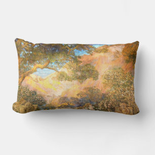 Coussin Rectangle Jardin de rêve Art nouveau par Maxfield Parrish