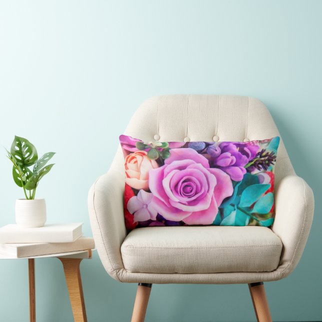 Coussin Rectangle Jardin de roses romantiques (Chaise)