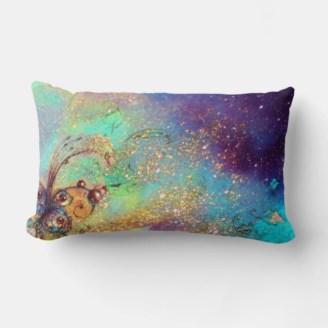 COUSSIN RECTANGLE JARDIN DES OMBRES PERDUES - PLANTE DE PAPILLON (Recto)