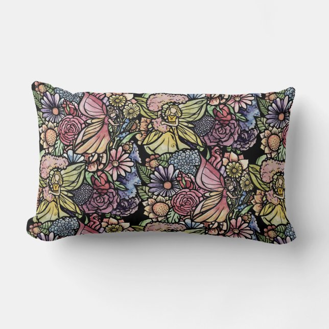 Coussin Rectangle Jardin Fairy Jardin Flower Jardins Fées (Recto)