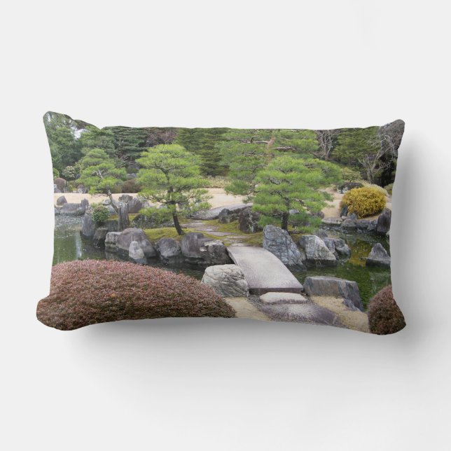 Coussin Rectangle Jardin japonais 日 本 庭 園 (Recto)