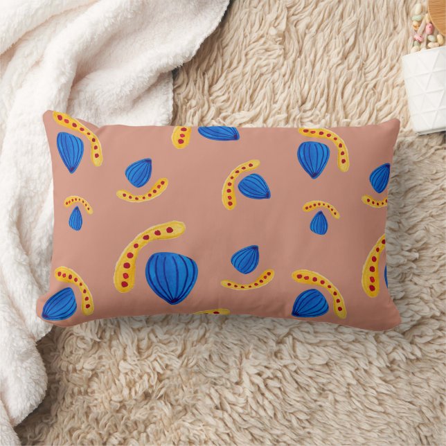 Coussin Rectangle Jardín Minimalista Abstracto en Tonos Tierra (Couverture)