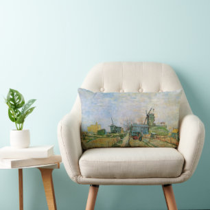 Coussin Rectangle Jardin potager de Montmartre par Vincent van Gogh