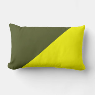 Coussin Rectangle Jaune & Armée vert Solid couleur Arrière - plan