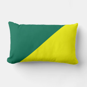 Coussin Rectangle Jaune & Bangladesh vert couleur solide Arrière - p