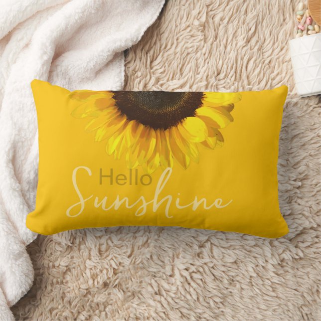 Coussin Rectangle Jaune Bonjour Sunshine Tournesol été (Couverture)