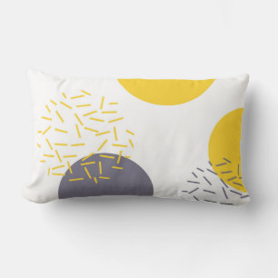 Coussin Rectangle Jaune, cool, moderne, art géométrique tendance