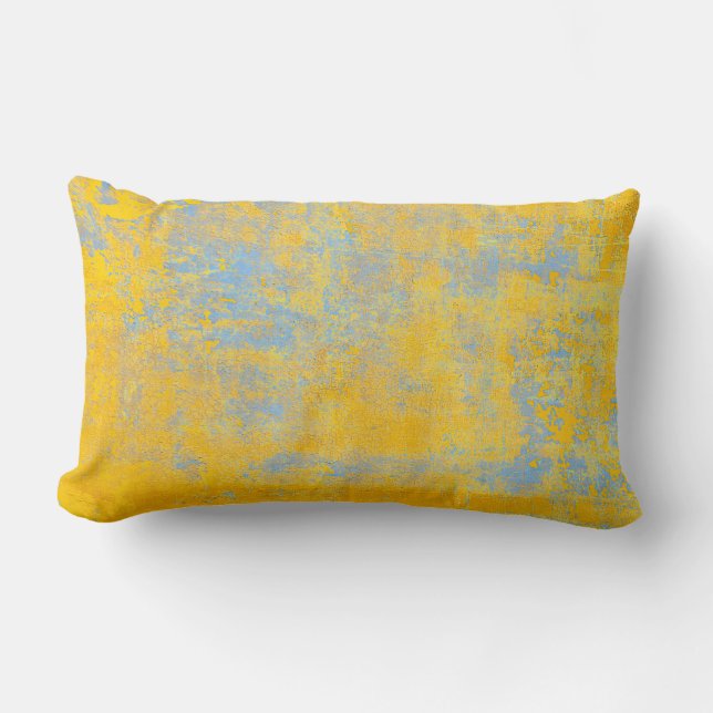 Coussin Rectangle jaune de texture (Recto)
