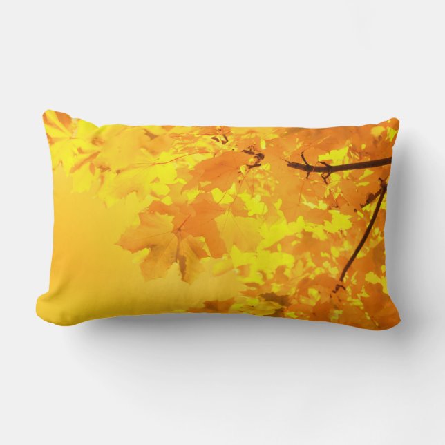 Coussin Rectangle Jaune d'érable jaune PIllow (Recto)