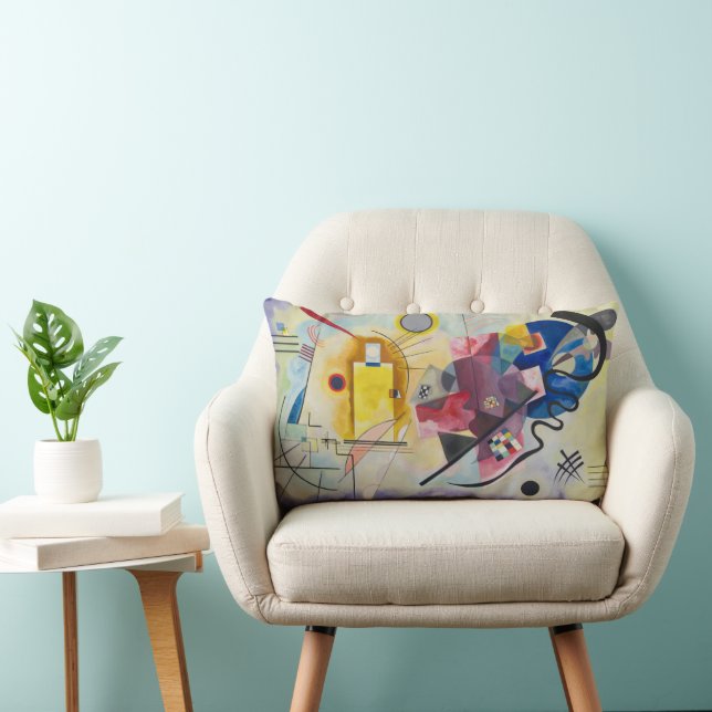 Coussin Rectangle Jaune, Rouge, Bleu de Wassily Kandinsky (Chaise)