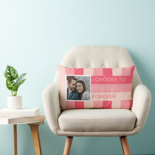 Coussin Rectangle Je choisis de vous aimer pour toujours Photo perso